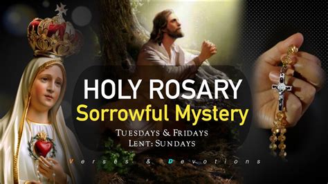 Youtube rosary sorrowful mysteries - Catholics meditate on the Sorrowful Mysteries while praying the rosary on Tuesday and Friday, as well as on the Sundays of Lent. Each of the following pages …Web